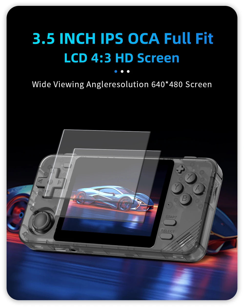 POWKIDDY RGB10X Handheld Game Console 3.5 Inch Screen ArkOS Linux Portable Retro Video Gaming Players RK3326 Children's Gifts