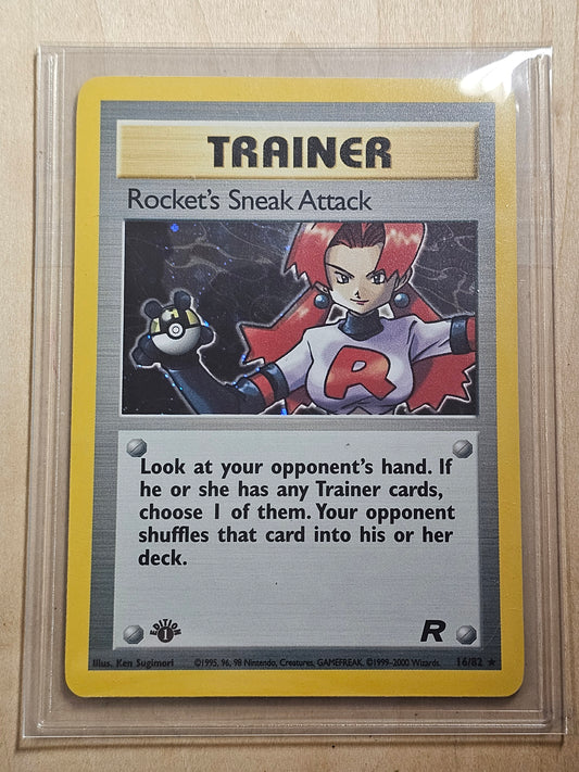 Rocket's Sneak Attack Holo 1st Edition NM OR BETTER++ Card