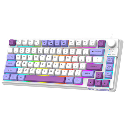 K81 gaming wired keyboard MDA ball cap three tone luminous desktop laptop