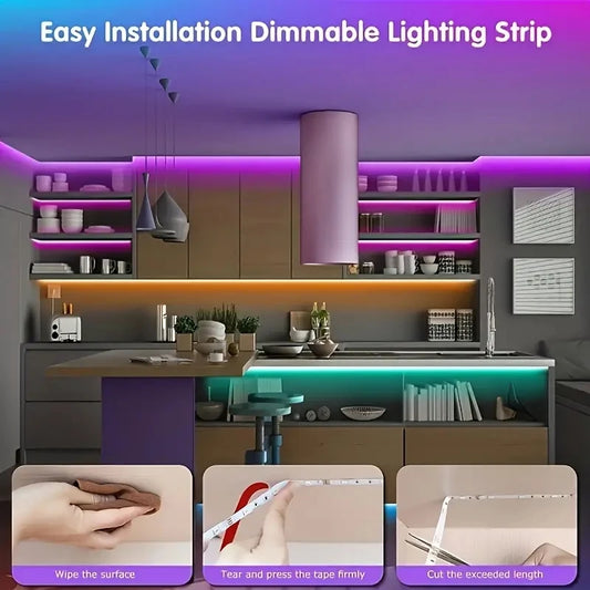 LED Strip Lights RGB APP Control Color Changing Lights Mode for Room Decoration Bluetooth TV SMD5050 RGB