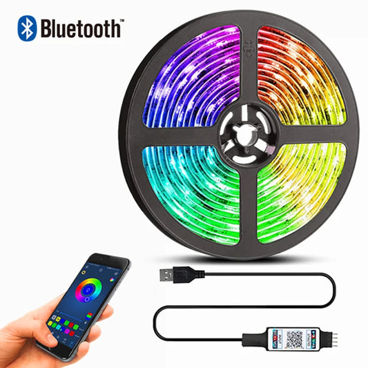 LED Strip Lights RGB APP Control Color Changing Lights Mode for Room Decoration Bluetooth TV SMD5050 RGB