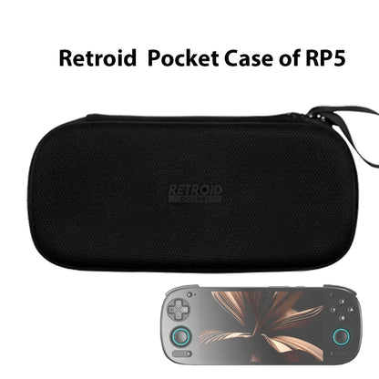Black bag of Retroid Pocket 5 Handheld Game Console Portable Carry Case Screen Film Transparent Grip of RP5