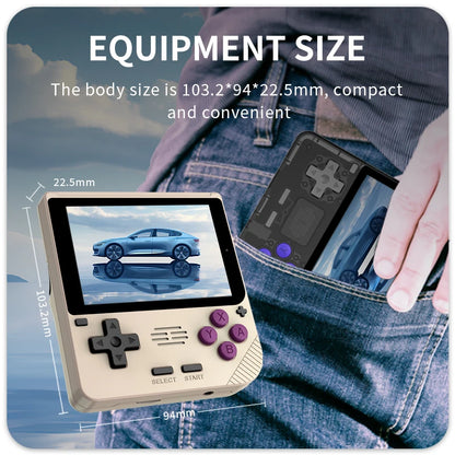 New POWKIDDY V10 Handheld Game Console 3.5 Inch 480*320 IPS OCA Full Screen Retro Opendinglinux Handhelds Cheap Children's Gifts
