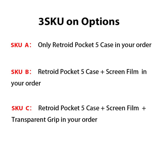 Black bag of Retroid Pocket 5 Handheld Game Console Portable Carry Case Screen Film Transparent Grip of RP5