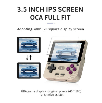New POWKIDDY V10 Handheld Game Console 3.5 Inch 480*320 IPS OCA Full Screen Retro Opendinglinux Handhelds Cheap Children's Gifts