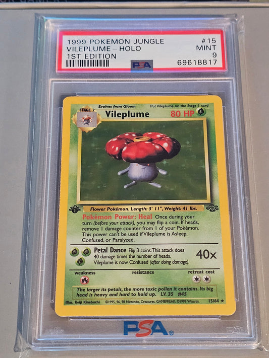 Vileplume Jungle 1st Edition Holo PSA 9